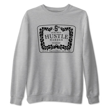 12s Black Wolf Grey shirts to match jordans Hustle Harder sneaker match tees Air Jordan 12 Black Wolf Grey match shoes to clothes SNRT Sneaker Tees unisex cotton Heather Grey 2 shirts