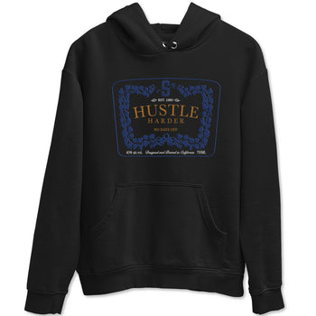 13s Midnight Navy shirts to match jordans Hustle Harder sneaker match tees Air Jordan 13 Midnight Navy SNRT Sneaker Release Tees unisex cotton Black 2 crew neck shirts