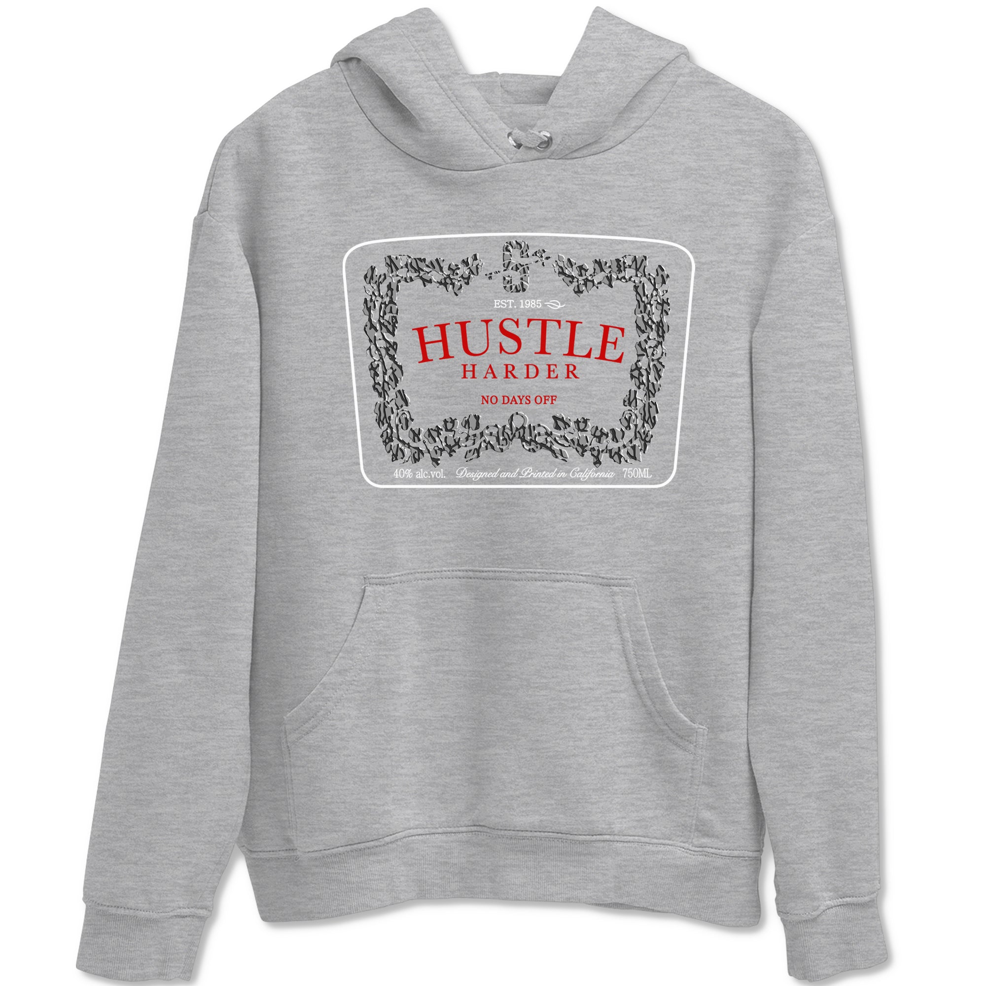 3s Cement Grey shirts to match jordans Hustle Harder sneaker match tees Air Jordan 3 Cement Grey SNRT Sneaker Release Tees unisex cotton Heather Grey 2 crew neck shirts