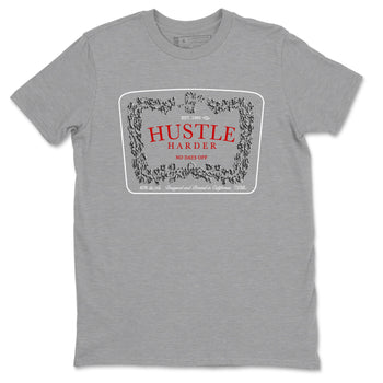 3s Cement Grey shirts to match jordans Hustle Harder sneaker match tees Air Jordan 3 Cement Grey SNRT Sneaker Release Tees unisex cotton Heather Grey 2 crew neck shirts