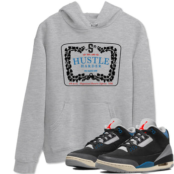 3s Rare Air shirts to match jordans Hustle Harder best t shirts to wear with jordans Air Jordan 3 OG Rare Air match shoes to clothes SNRT Sneaker Tees unisex cotton Heather Grey 1 shirts