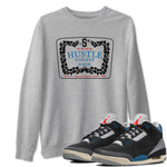 3s Rare Air shirts to match jordans Hustle Harder best t shirts to wear with jordans Air Jordan 3 OG Rare Air match shoes to clothes SNRT Sneaker Tees unisex cotton Heather Grey 1 shirts