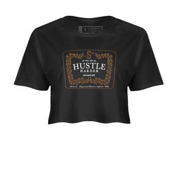 Jordan Jumpman Jack TR Travis Scott Dark Mocha shirts to match jordans Hustle Harder sneaker match tees Jordan Jumpman Jack Travis Scott Dark Mocha match shoes to clothes SNRT Sneaker Tees unisex cotton Black 2 crop tee