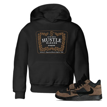 Jordan Jumpman Jack TR Travis Scott Dark Mocha shirts to match jordans Hustle Harder sneaker match tees Jordan Jumpman Jack Travis Scott Dark Mocha match shoes to clothes SNRT Sneaker Tees Youth Baby Black 1 tee