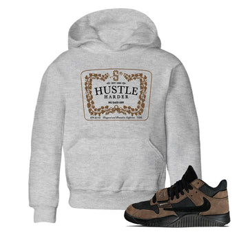Jordan Jumpman Jack TR Travis Scott Dark Mocha shirts to match jordans Hustle Harder sneaker match tees Jordan Jumpman Jack Travis Scott Dark Mocha match shoes to clothes SNRT Sneaker Tees Youth Baby Heather Grey 1 tee