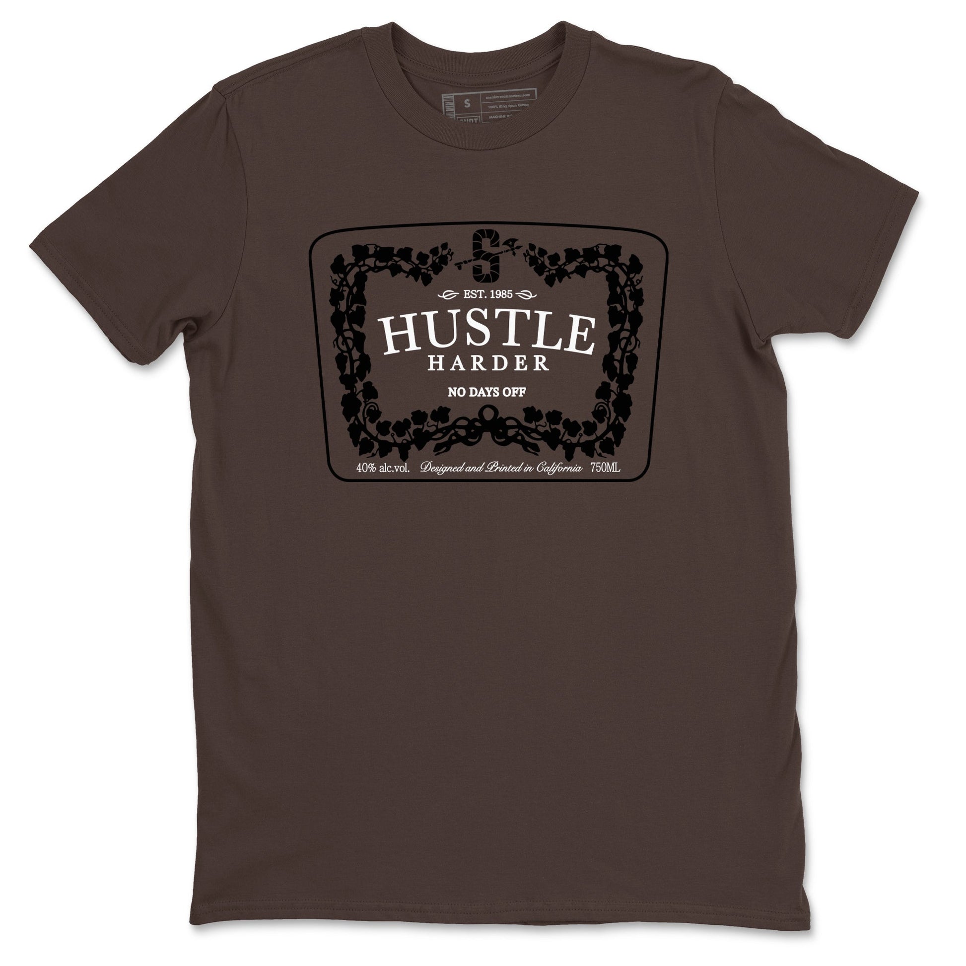 Jordan Jumpman Jack TR Travis Scott Dark Mocha shirts to match jordans Hustle Harder sneaker match tees Jordan Jumpman Jack Travis Scott Dark Mocha match shoes to clothes SNRT Sneaker Tees unisex cotton Dark Chocolate 2 shirts