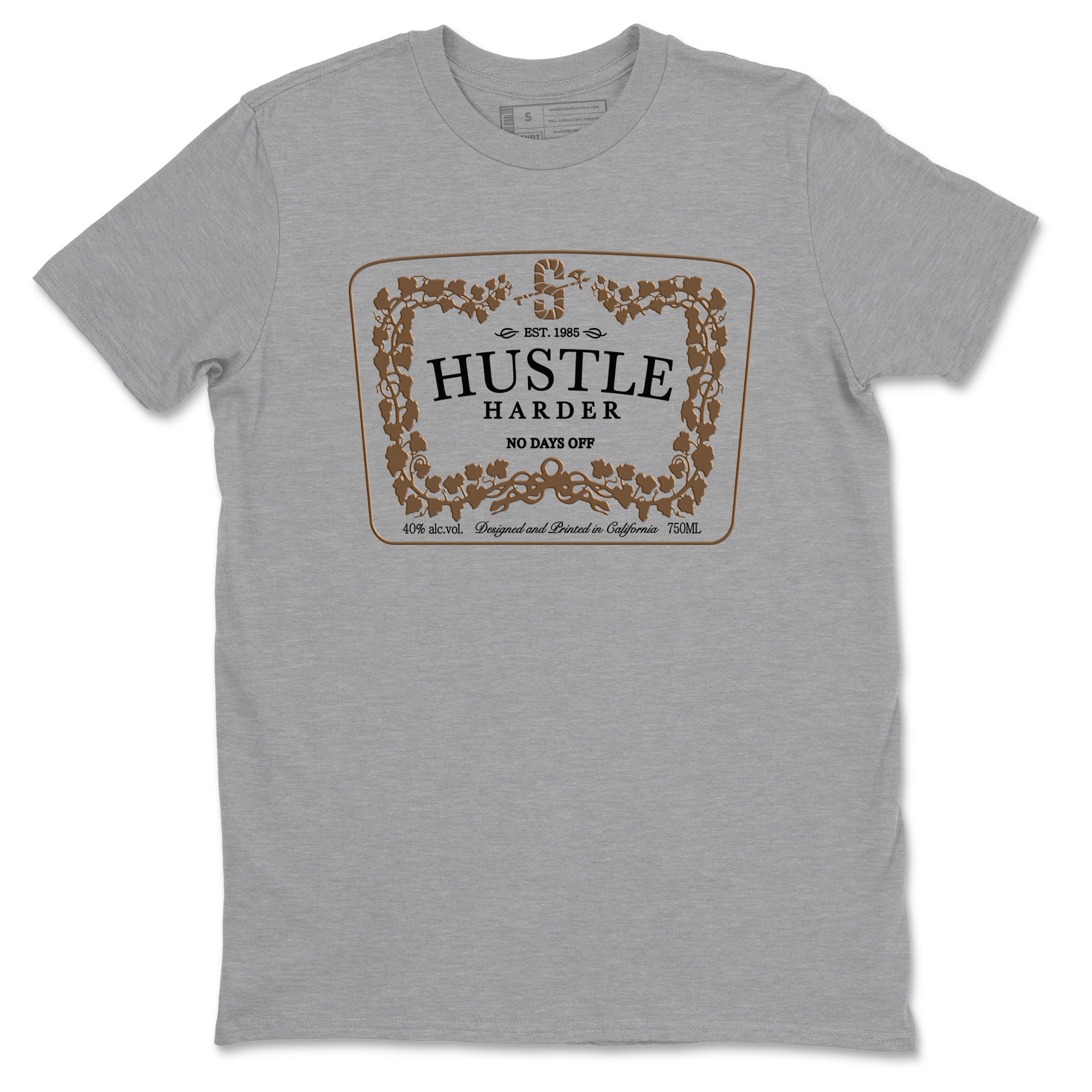 Jordan Jumpman Jack TR Travis Scott Dark Mocha shirts to match jordans Hustle Harder sneaker match tees Jordan Jumpman Jack Travis Scott Dark Mocha match shoes to clothes SNRT Sneaker Tees unisex cotton Heather Grey 2 shirts