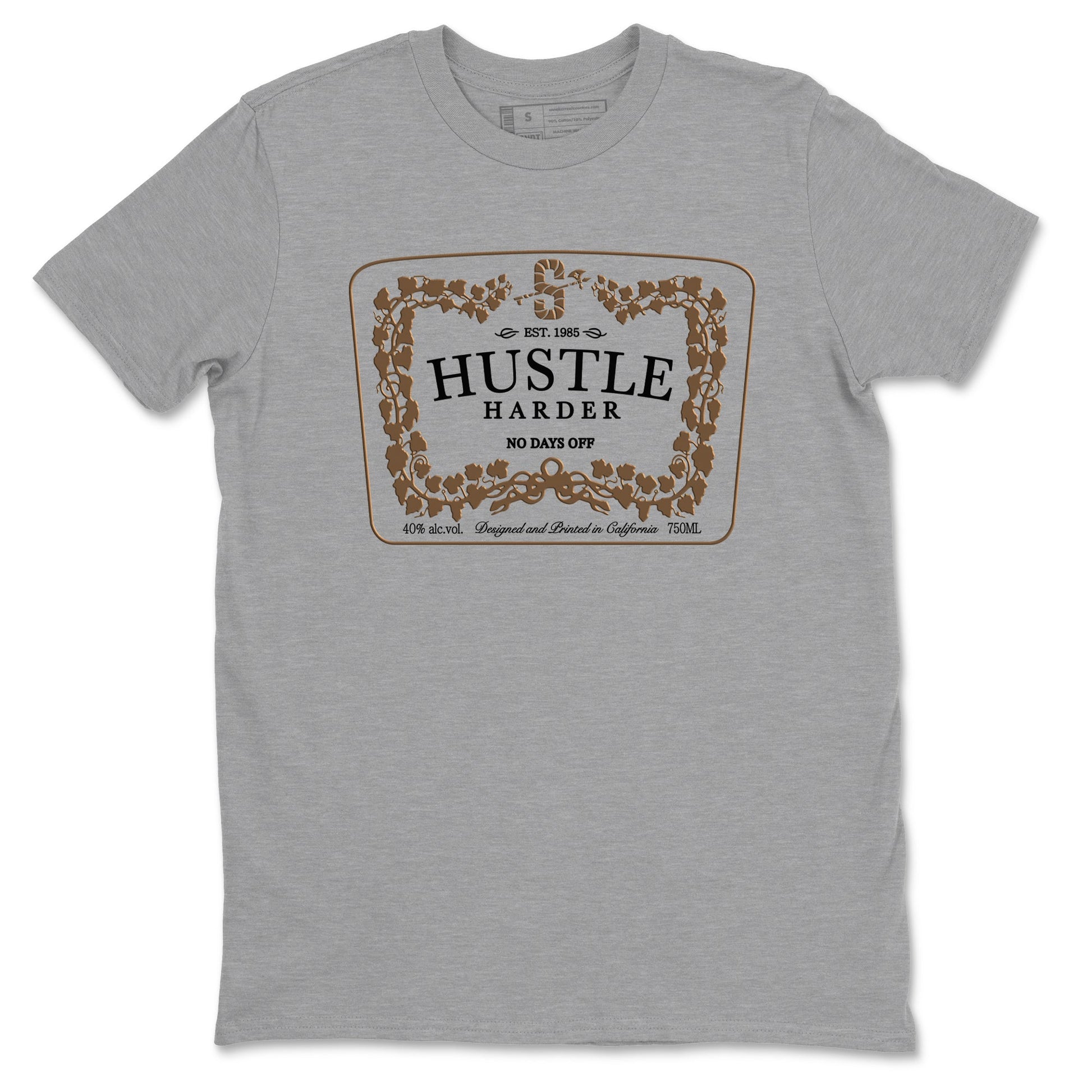 Jordan Jumpman Jack TR Travis Scott Dark Mocha shirts to match jordans Hustle Harder sneaker match tees Jordan Jumpman Jack Travis Scott Dark Mocha match shoes to clothes SNRT Sneaker Tees unisex cotton Heather Grey 2 shirts