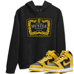 Dunk High Pollen shirts to match jordans Hustle Harder sneaker match tees Dunk High Pollen SNRT Sneaker Release Tees unisex cotton Black 1 crew neck shirts