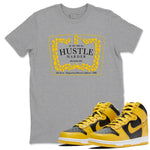 Dunk High Pollen shirts to match jordans Hustle Harder sneaker match tees Dunk High Pollen SNRT Sneaker Release Tees unisex cotton Heather Grey 1 crew neck shirts