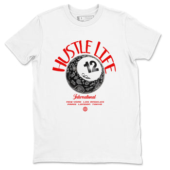 12s Taxi Flip shirts to match jordans Hustle Life sneaker match tees Air Jordan 12 Taxi Flip SNRT Sneaker Tees streetwear brand White 2 unisex cotton tee