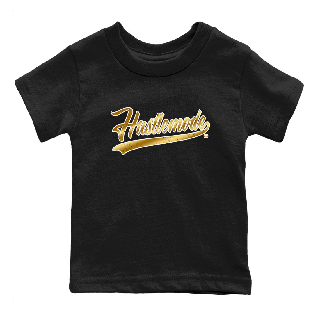 Air Jordan 1 High OG Black Metallic Gold shirts to match jordans Hustle Mode sneaker match tees Air Jordan 1 Retrp Black Metallic Gold Sneaker Shirts SNRT Sneaker Tees streetwear brand Baby and Youth Black 2 cotton tee