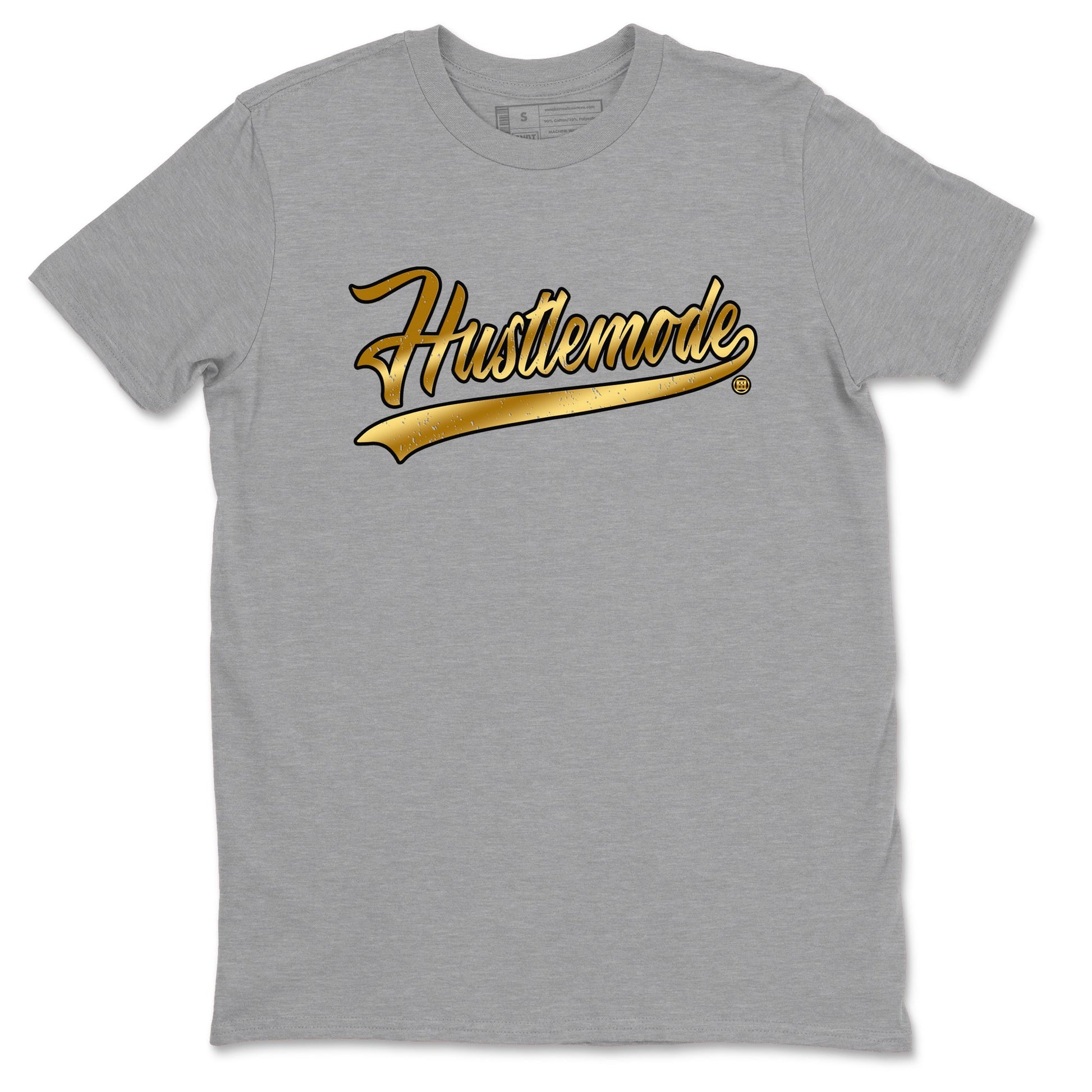 Air Jordan 1 High OG Black Metallic Gold shirts to match jordans Hustle Mode sneaker match tees Air Jordan 1 Retrp Black Metallic Gold Sneaker Shirts SNRT Sneaker Tees streetwear brand Heather Grey 2 unisex cotton tee