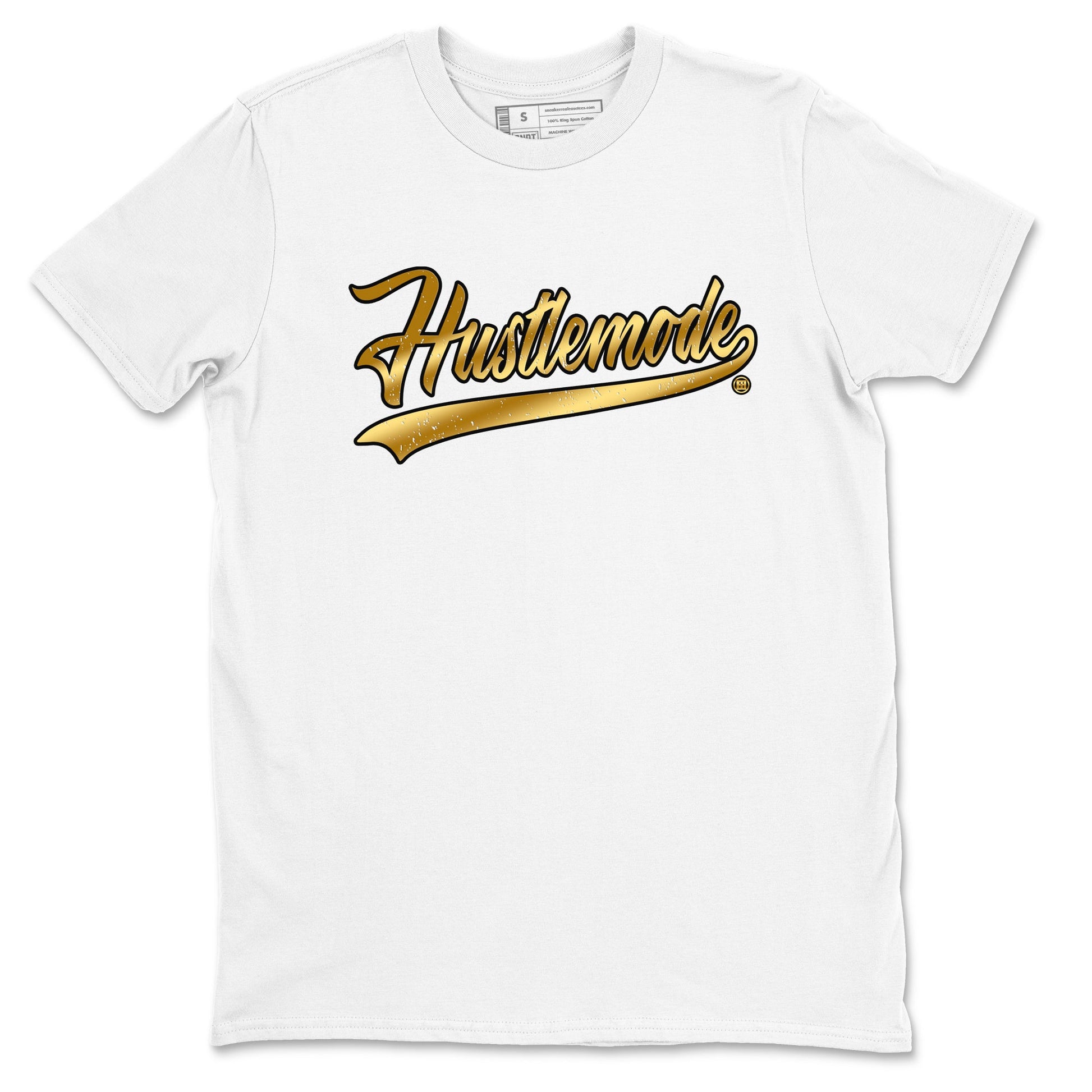 Air Jordan 1 High OG Black Metallic Gold shirts to match jordans Hustle Mode sneaker match tees Air Jordan 1 Retrp Black Metallic Gold Sneaker Shirts SNRT Sneaker Tees streetwear brand White 2 unisex cotton tee