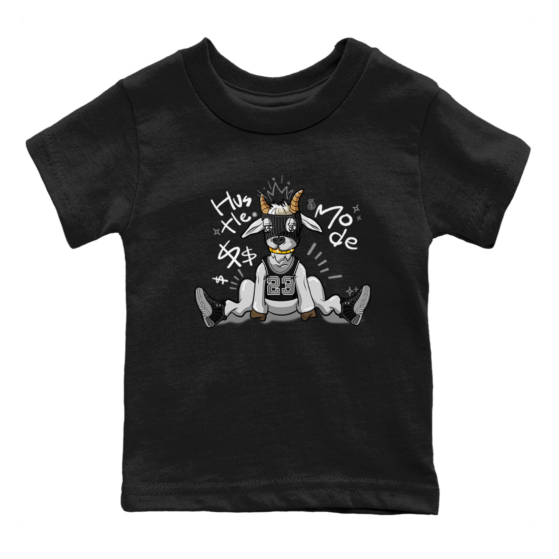 12s Black Wolf Grey shirts to match jordans Hustle Mode sneaker match tees Air Jordan 12 Black Wolf Grey match shoes to clothes SNRT Sneaker Tees Youth Baby Black 2 tee
