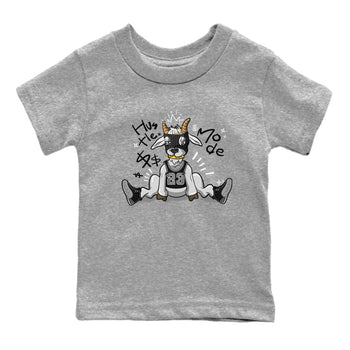 12s Black Wolf Grey shirts to match jordans Hustle Mode sneaker match tees Air Jordan 12 Black Wolf Grey match shoes to clothes SNRT Sneaker Tees Youth Baby Heather Grey 2 tee