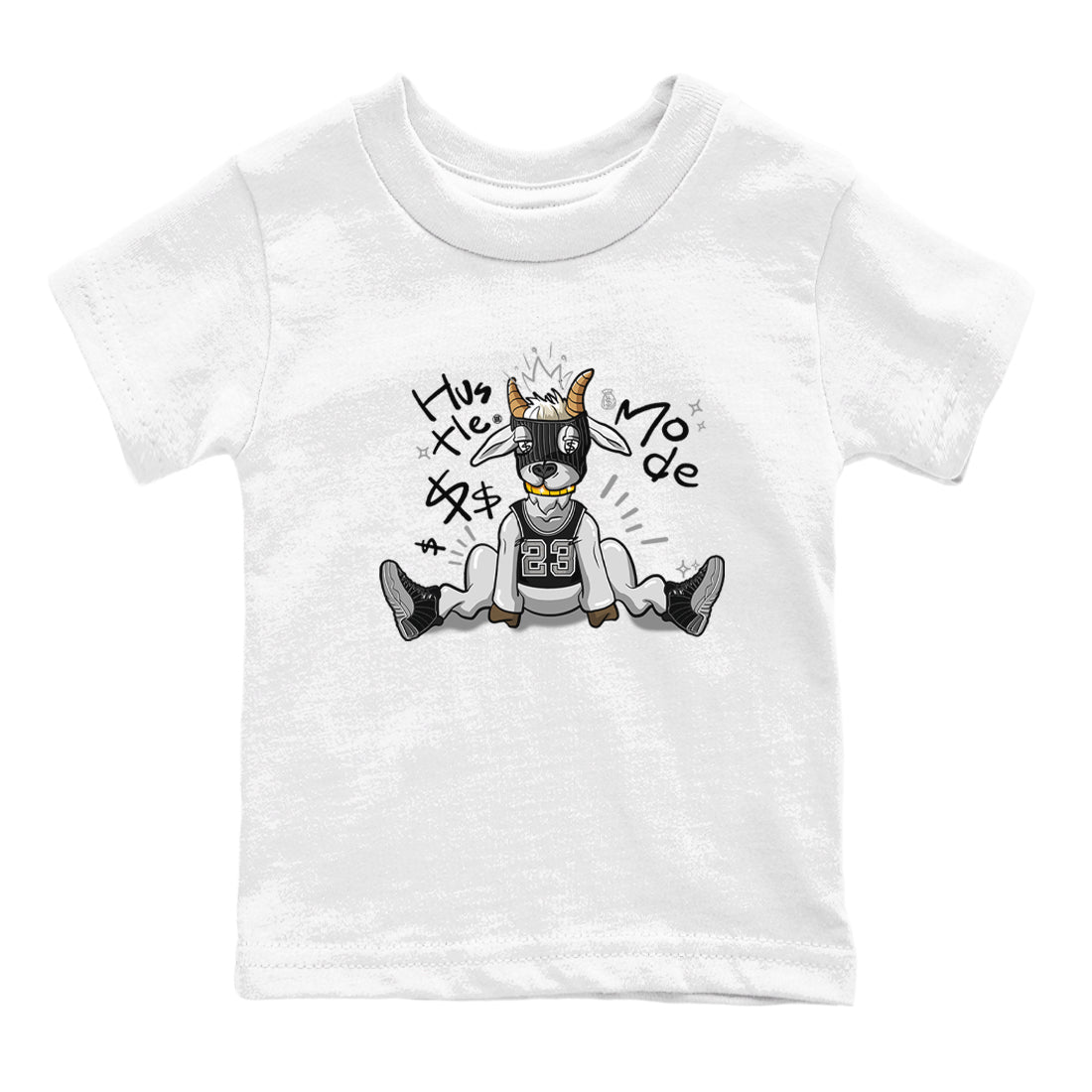 12s Black Wolf Grey shirts to match jordans Hustle Mode sneaker match tees Air Jordan 12 Black Wolf Grey match shoes to clothes SNRT Sneaker Tees Youth Baby White 2 tee