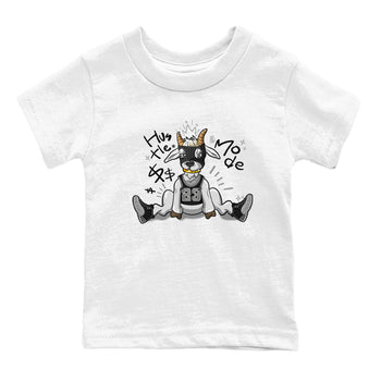 12s Black Wolf Grey shirts to match jordans Hustle Mode sneaker match tees Air Jordan 12 Black Wolf Grey match shoes to clothes SNRT Sneaker Tees Youth Baby White 2 tee