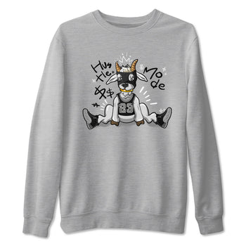 12s Black Wolf Grey shirts to match jordans Hustle Mode sneaker match tees Air Jordan 12 Black Wolf Grey match shoes to clothes SNRT Sneaker Tees unisex cotton Heather Grey 2 shirts