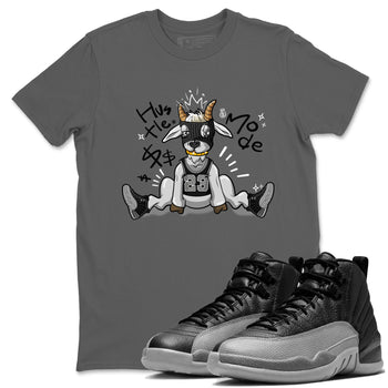12s Black Wolf Grey shirts to match jordans Hustle Mode sneaker match tees Air Jordan 12 Black Wolf Grey match shoes to clothes SNRT Sneaker Tees unisex cotton Cool Grey 1 shirts