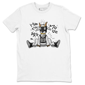 12s Black Wolf Grey shirts to match jordans Hustle Mode sneaker match tees Air Jordan 12 Black Wolf Grey match shoes to clothes SNRT Sneaker Tees unisex cotton White 2 shirts