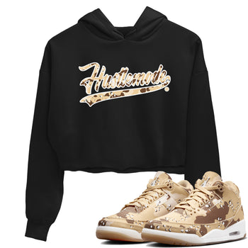 WNBA x Air Jordan 3 “Desert Camo” shirts to match jordans Hustle Mode sneaker match tees Air Jordan 3 Desert Camo SNRT Sneaker Release Tees Clothing Sneakerhead ShirtsBlack 1 crop tee