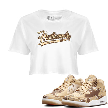 WNBA x Air Jordan 3 “Desert Camo” shirts to match jordans Hustle Mode sneaker match tees Air Jordan 3 Desert Camo SNRT Sneaker Release Tees Clothing Sneakerhead ShirtsWhite 1 crop tee