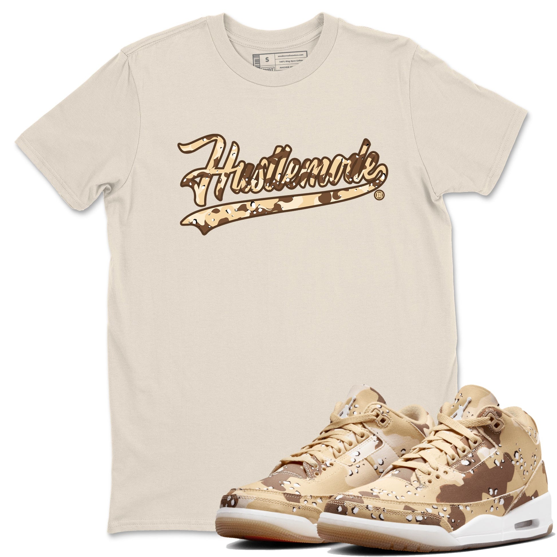 WNBA x Air Jordan 3 “Desert Camo” shirts to match jordans Hustle Mode sneaker match tees Air Jordan 3 Desert Camo SNRT Sneaker Release Tees Clothing Sneakerhead ShirtsNatural 1 unisex cotton tee