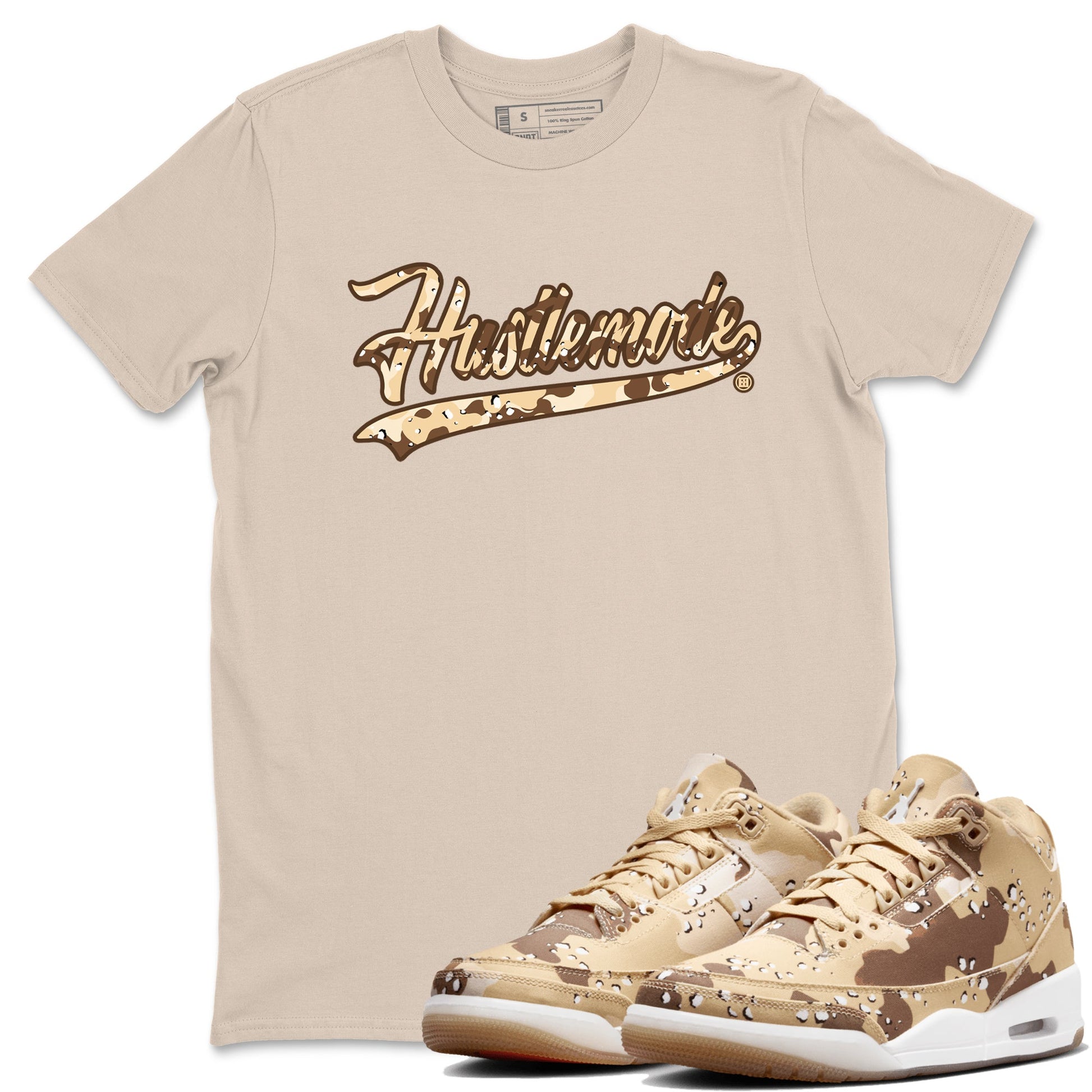 WNBA x Air Jordan 3 “Desert Camo” shirts to match jordans Hustle Mode sneaker match tees Air Jordan 3 Desert Camo SNRT Sneaker Release Tees Clothing Sneakerhead ShirtsSand 1 unisex cotton tee