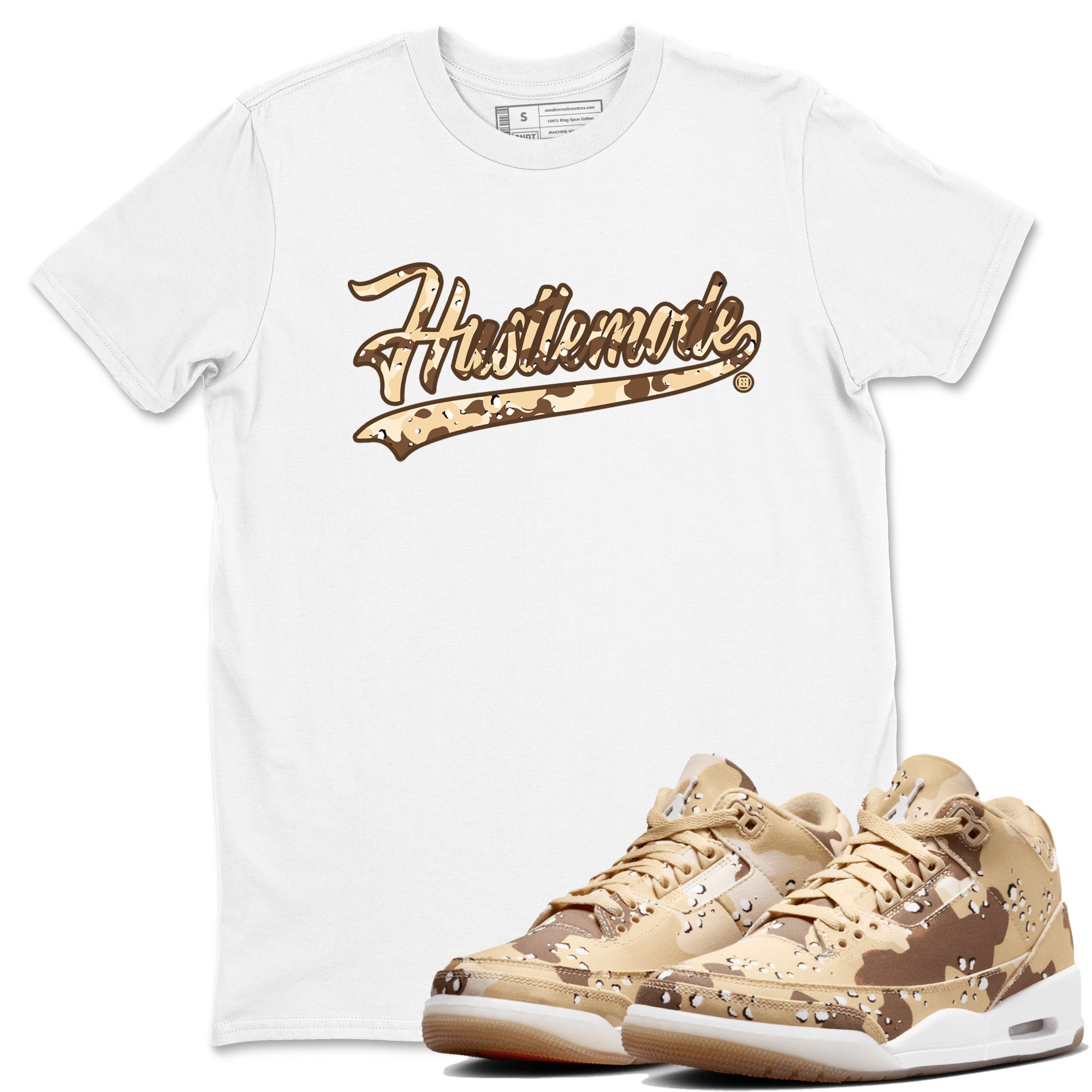WNBA x Air Jordan 3 “Desert Camo” shirts to match jordans Hustle Mode sneaker match tees Air Jordan 3 Desert Camo SNRT Sneaker Release Tees Clothing Sneakerhead ShirtsWhite 1 unisex cotton tee