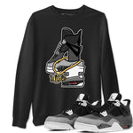 4s Fear shirts to match jordans Hustle Number 4 sneaker match tees Air Jordan 4 Fear SNRT Sneaker Release Tees unisex cotton Black 1 crew neck shirts