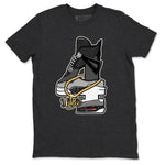 4s Fear shirts to match jordans Hustle Number 4 sneaker match tees Air Jordan 4 Fear SNRT Sneaker Release Tees unisex cotton Charcoal Heather 2 crew neck shirts