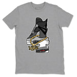 4s Fear shirts to match jordans Hustle Number 4 sneaker match tees Air Jordan 4 Fear SNRT Sneaker Release Tees unisex cotton Heather Grey 2 crew neck shirts