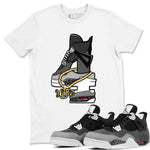 4s Fear shirts to match jordans Hustle Number 4 sneaker match tees Air Jordan 4 Fear SNRT Sneaker Release Tees unisex cotton White 1 crew neck shirts