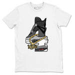 4s Fear shirts to match jordans Hustle Number 4 sneaker match tees Air Jordan 4 Fear SNRT Sneaker Release Tees unisex cotton White 2 crew neck shirts