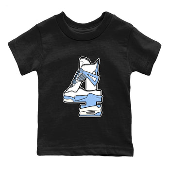 4s Forget Me Not shirts to match jordans Hustle Number 4 graphic tees Air Jordan 4 Forget Me Not match shoes to clothes SNRT Sneaker Tees Youth Baby Black 2 tee
