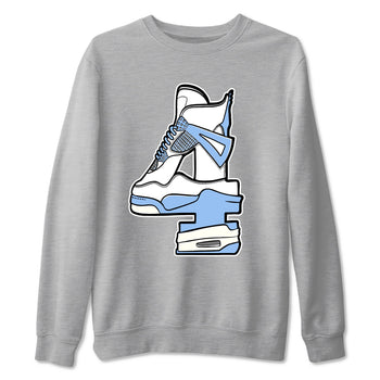 4s Forget Me Not shirts to match jordans Hustle Number 4 graphic tees Air Jordan 4 Forget Me Not match shoes to clothes SNRT Sneaker Tees unisex cotton Heather Grey 2 shirts