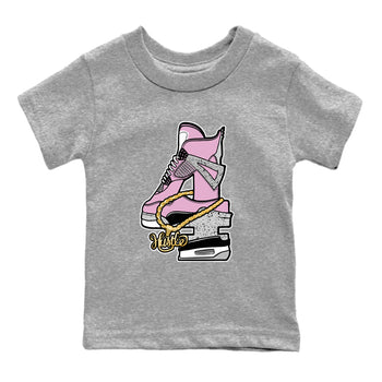 4s Retro Orchid shirts to match jordans Hustle Number 4 sneaker match tees Air Jordan 4 WMNS Orchid match shoes to clothes SNRT Sneaker Tees Youth Baby Heather Grey 2 tee