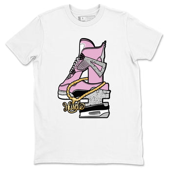 4s Retro Orchid shirts to match jordans Hustle Number 4 sneaker match tees Air Jordan 4 WMNS Orchid match shoes to clothes SNRT Sneaker Tees unisex cotton White 2 shirts