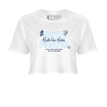 1s Obsidian shirts to match jordans Hustle Over Haters shirts to match Jordans AJ1 Retro Low OG Obsidian match shoes to clothes SNRT Sneaker Tees unisex cotton White 2 crop tee