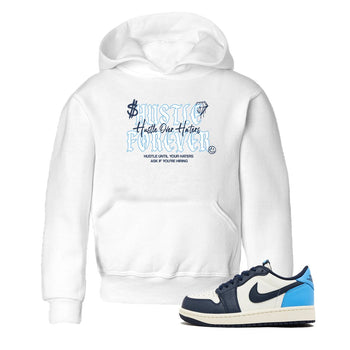 1s Obsidian shirts to match jordans Hustle Over Haters shirts to match Jordans AJ1 Retro Low OG Obsidian match shoes to clothes SNRT Sneaker Tees Youth Baby White 1 tee