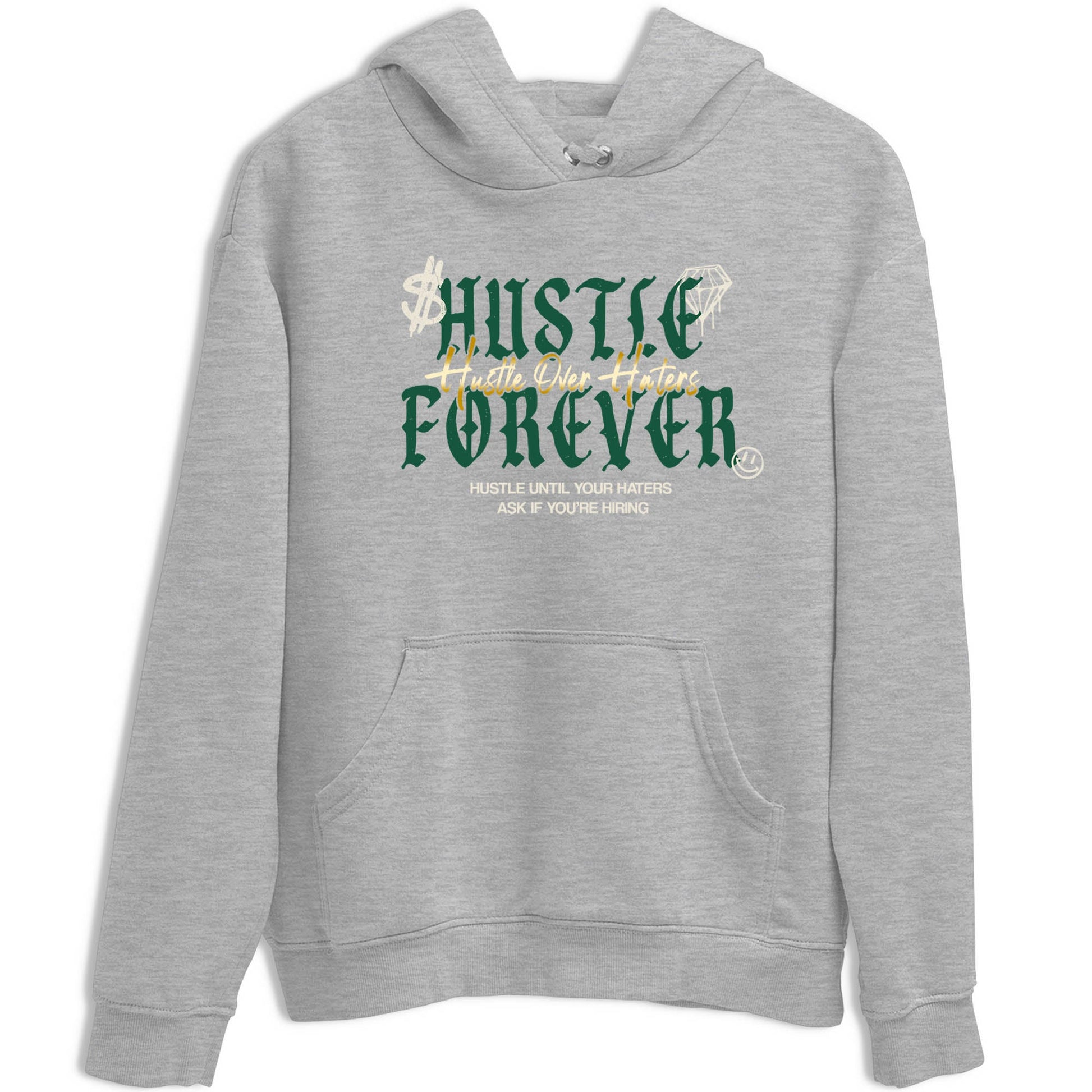 Sneaker Threads – Sneaker Tees To Match Air Jordan 1 Pro Green – Hustle Over haters Graphic Tee Heather Grey 2. Perfect for Jordan releases 2025 colorways.