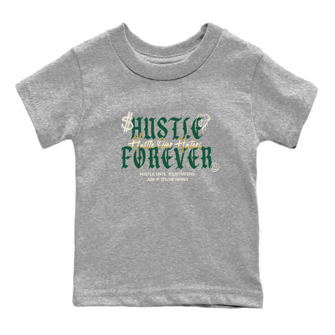 Sneaker Threads – Sneaker Tees To Match Air Jordan 1 Pro Green – Hustle Over haters Youth Graphic Tee Heather Grey 2. Perfect for Jordan releases 2025 colorways.