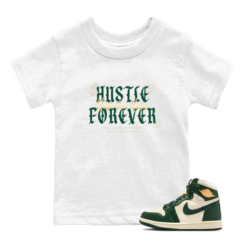 Sneaker Threads – Sneaker Tees To Match Air Jordan 1 Pro Green – Hustle Over haters Youth Graphic Tee White 1. Perfect for Jordan releases 2025 colorways.