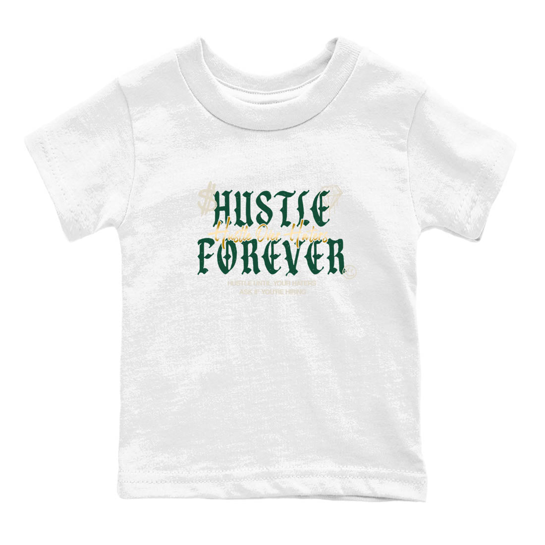 Sneaker Threads – Sneaker Tees To Match Air Jordan 1 Pro Green – Hustle Over haters Youth Graphic Tee White 2. Perfect for Jordan releases 2025 colorways.