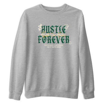 Sneaker Threads – Sneaker Tees To Match Air Jordan 1 Pro Green – Hustle Over haters Graphic Tee Heather Grey 2. Perfect for Jordan releases 2025 colorways.