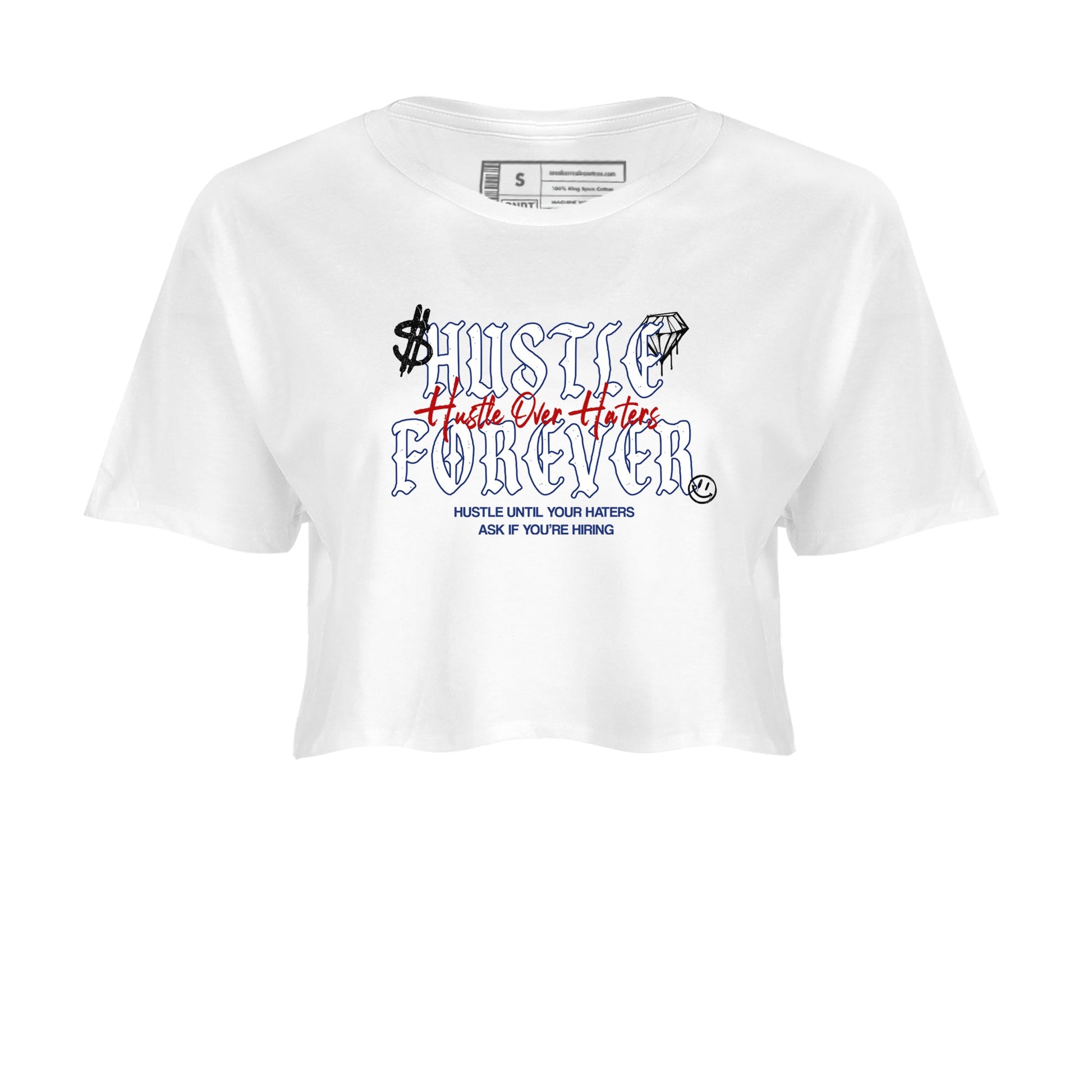 1s Rare Air shirts to match jordans Hustle Over Haters sneaker match tees Air Jordan 1 High OG Rare Air Deep Royal Blue match shoes to clothes SNRT Sneaker Tees unisex cotton White 2 crop tee