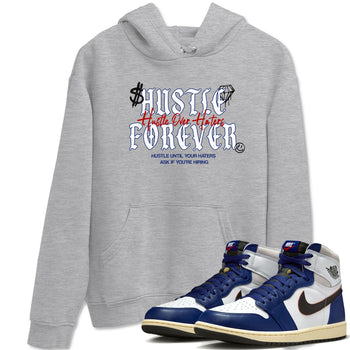 1s Rare Air shirts to match jordans Hustle Over Haters sneaker match tees Air Jordan 1 High OG Rare Air Deep Royal Blue match shoes to clothes SNRT Sneaker Tees unisex cotton Heather Grey 1 shirts