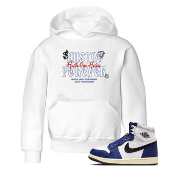 1s Rare Air shirts to match jordans Hustle Over Haters sneaker match tees Air Jordan 1 High OG Rare Air Deep Royal Blue match shoes to clothes SNRT Sneaker Tees Youth Baby White 1 tee