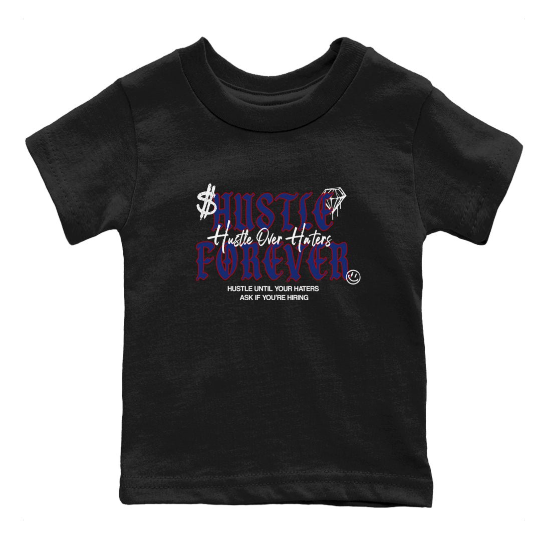 1s Rare Air shirts to match jordans Hustle Over Haters sneaker match tees Air Jordan 1 High OG Rare Air Deep Royal Blue match shoes to clothes SNRT Sneaker Tees Youth Baby Black 2 tee